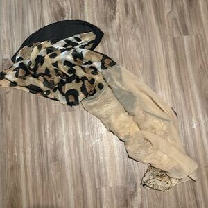 Multi-sided sheer silky  scarf